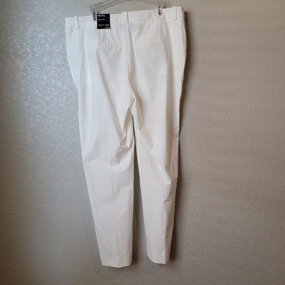 NWT Alfani White Fly-Front Slim Pants - Picture 3 of 7